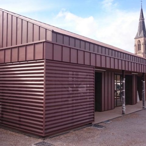 Couvreur Millau (12) - Couverture en zinc au restaurant scolaire de Vabres l'Abbaye